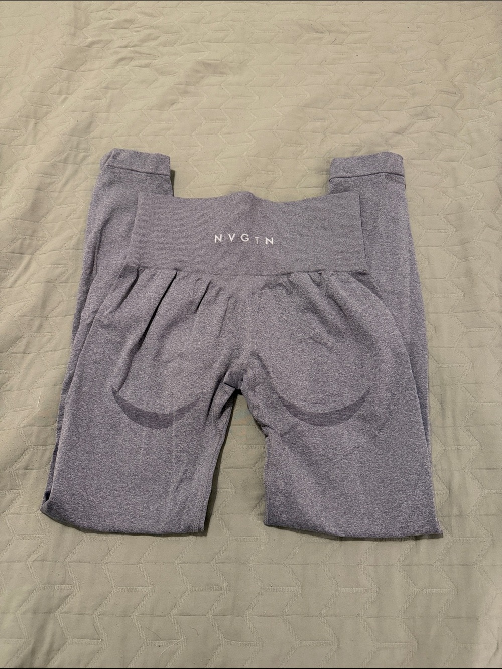 NVGTN Seamless Leggings. High waist. Contour. Gray. Small - Picture 4 of 7